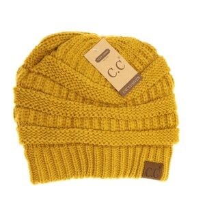 C.C Mustard Knit Beanie
